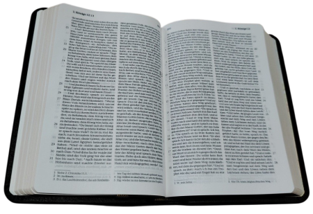 *Pocketbibel, Leder, schwarz, Goldschnitt, 9,6 x 14,2 x 2,3 cm