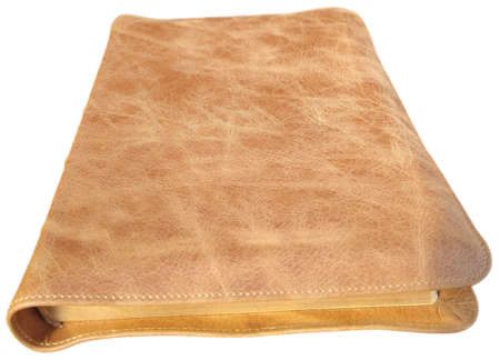 *Schreibrandbibel, klein, Leder, braun „Toffee“, Goldschnitt