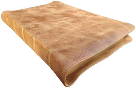 *Schreibrandbibel, klein, Leder, braun „Toffee“, Goldschnitt