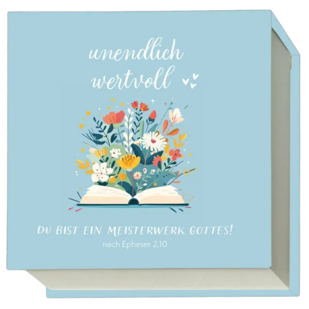 *Notizblock „Unendlich wertvoll“