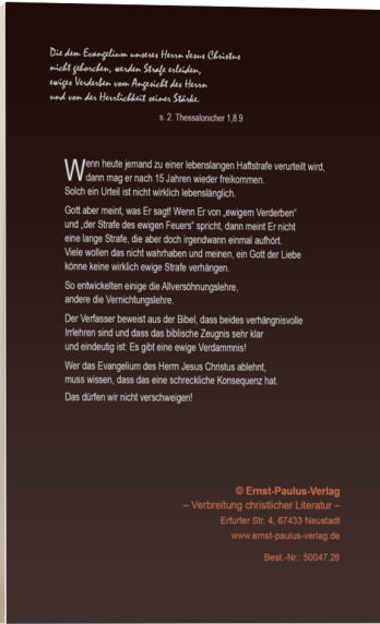 Es gibt eine ewige Verdammnis