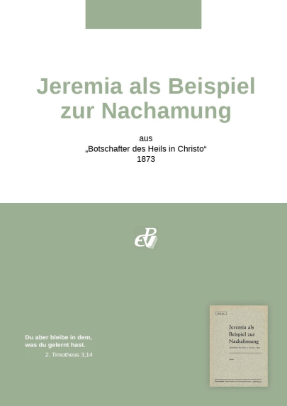 Jeremia als Beispiel zur Nachahmung (digital)