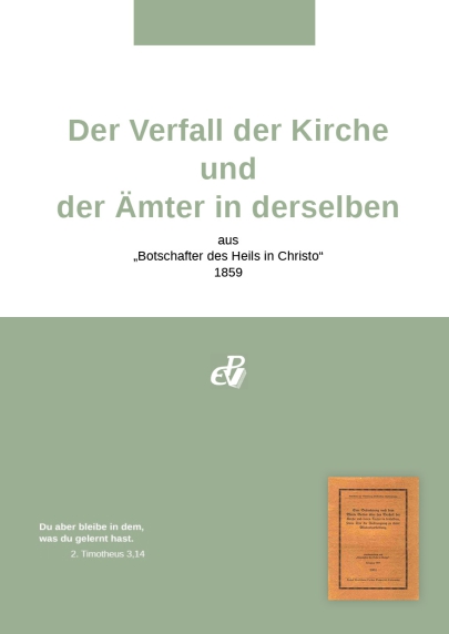 Der Verfall der Kirche und der Ämter in derselben (digital)