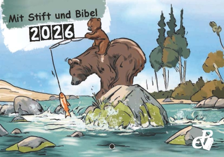 Mit Stift und Bibel 2026 (Kinderkalender mit Bibelversen zum Ausmalen)