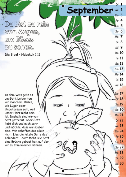 Mit Stift und Bibel 2026 (Kinderkalender mit Bibelversen zum Ausmalen)