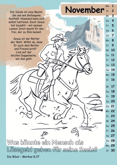 Mit Stift und Bibel (Kinderkalender mit Bibelversen zum Ausmalen) - Ernst-Paulus-Verlag