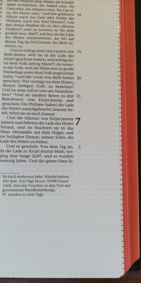 Linienblatt für Schreibrandbibel, klein