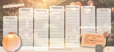 Mein Wochenplaner „Gott erhellt dir den Tag“