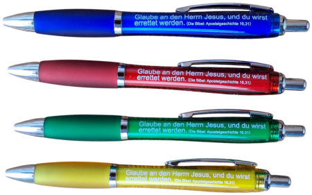 Kugelschreiber mit Bibelvers: Apg 16,31