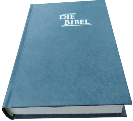 *Pocketbibel, Kunstleder, blaugrau, 9,5 x 14,0 x 2,3 cm