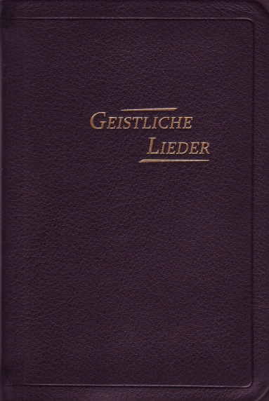 Geistliche Lieder, erweiterte Auflage 254 Lieder – groß – Leder, schwarz, Goldschnitt, Schutzklappen
