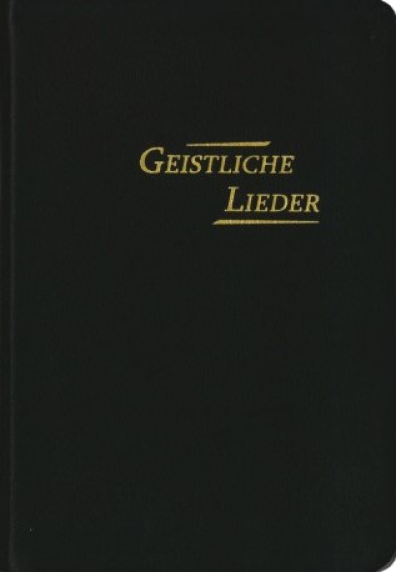 Geistliche Lieder – groß – Leder, schwarz, Goldschnitt, mit Schutzklappen