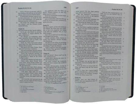 Hausbibel, Kunstleder, blaugrau
