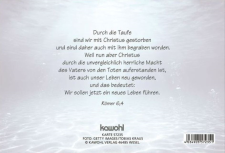 *Faltkarte „Zur Taufe“