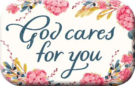*Magnet „God cares for you“
