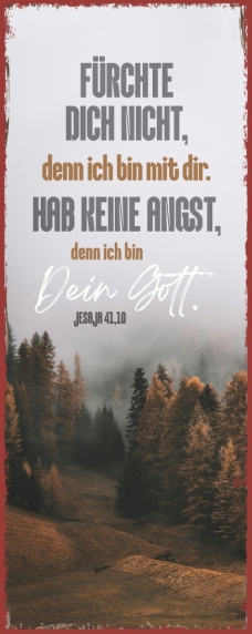 *Metallschild, lang „Fürchte dich nicht“