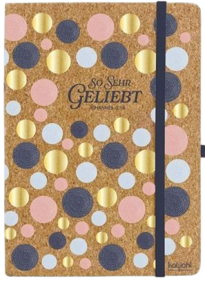 *Notizbuch Kork „So sehr geliebt“