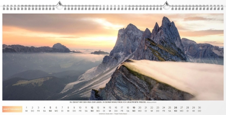 Panoramakalender XL 2027 – Hochwertiger Wandkalender mit Bibelversen, brillanten Bildern und silberner Spiralbindung.