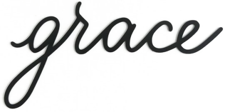 *Schriftzug aus Metall „grace“