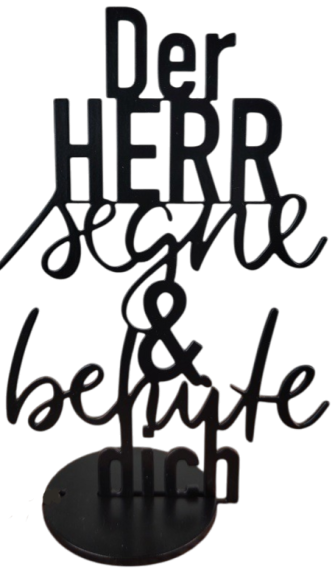 *Schriftzug aus Metall „Der HERR segne und behüte dich“