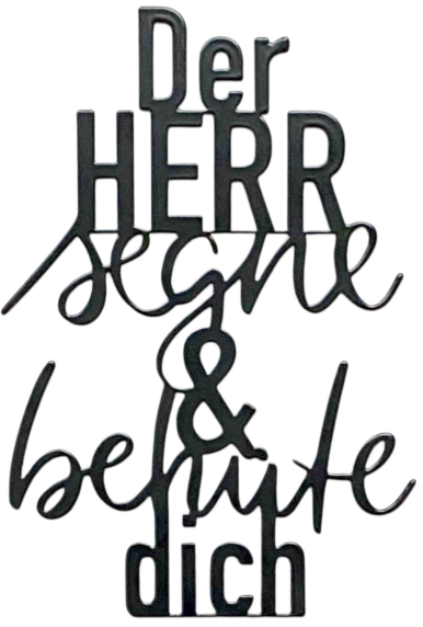 *Schriftzug aus Metall „Der HERR segne und behüte dich“