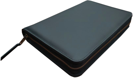 *Bibelhülle Nappaleder für kleine Schreibrandbibel, schwarz