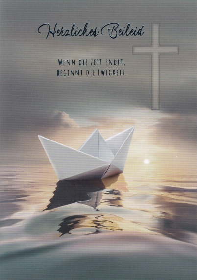 *Faltkarte „Trauer“ Johannes 13,7