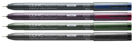 *Bibel-Pigment-Ink, COPIC-Multiliner 0,05 mm – 4-Farben-Set