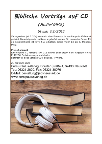 *Prospekt „Biblische Vorträge auf CD“ – nur als PDF-Datei zum Download